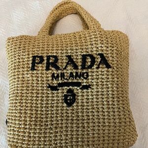 PRADA Small crochet tote bag